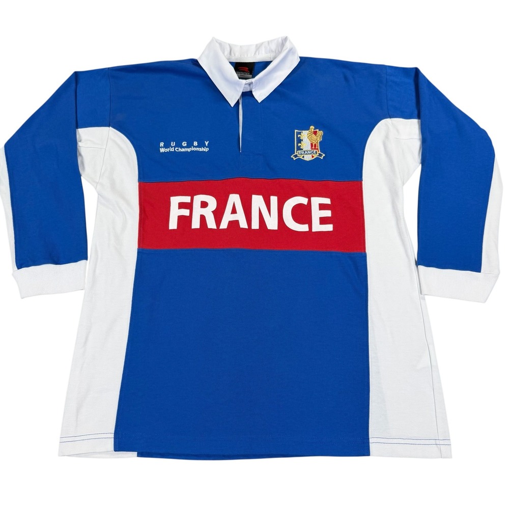 Rook Rugby Jersey France World Championship Mens Small Blue Red White Excellent